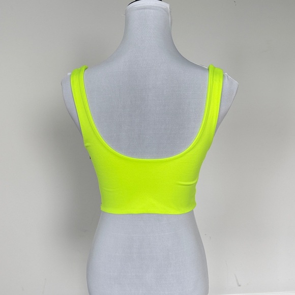 Vibrant Lime Green Crop Top Sz SM - Picture 4 of 4